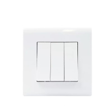 16AX250V 3Gang 2Way Switch White Wide Rocker switches